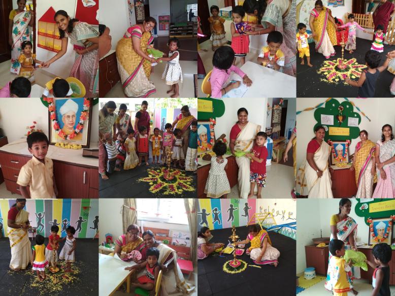 collage - Teacher's day Onam